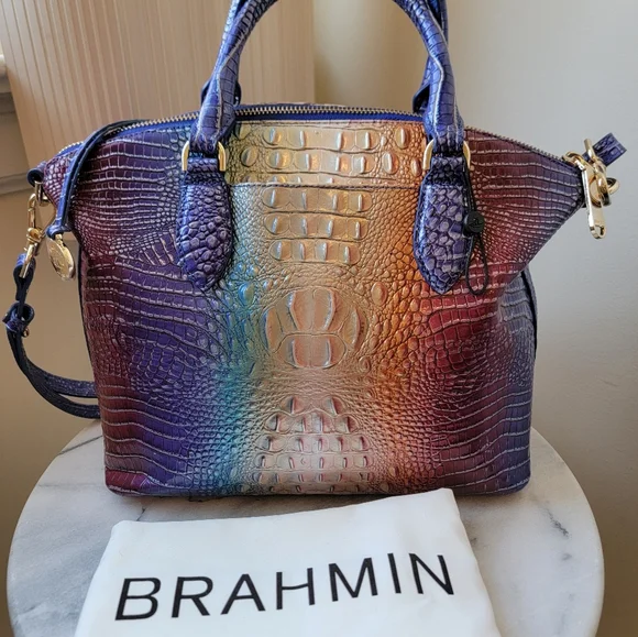Brahmin Duxbury Satchel Summerlight Ombré Mini Melbourne Leather Purse - Picture 4 of 9